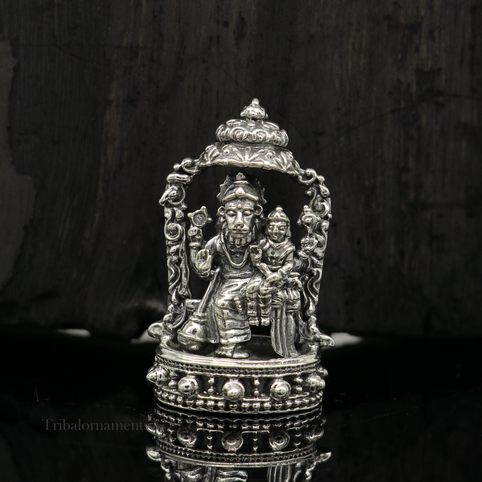 925 sterling silver handmade Narsinmha Narsingha statue or Murti with Prahalad, amazing Stunning diwal puja worshipping  figurine art156 - TRIBAL ORNAMENTS
