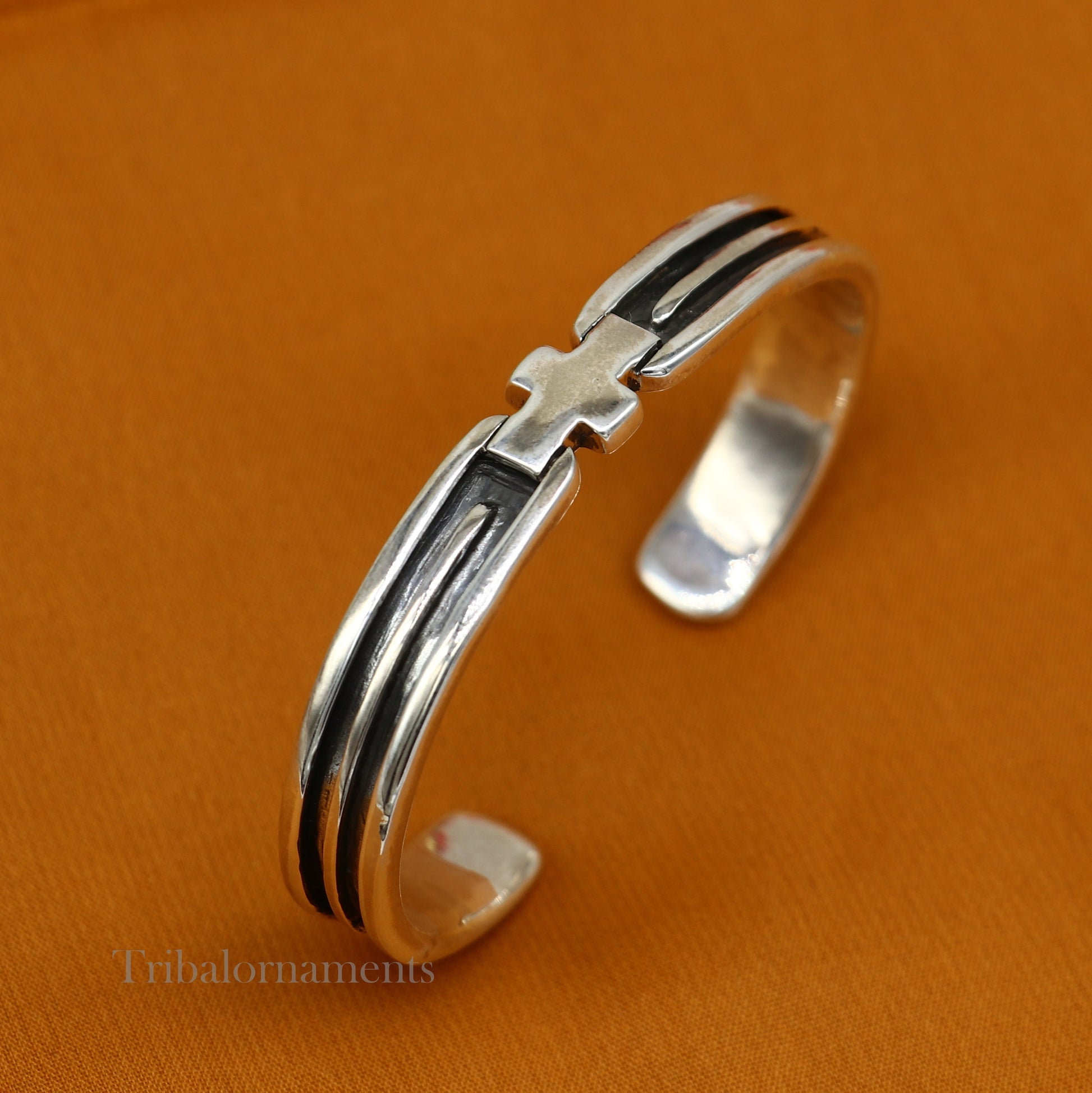925 sterling silver handmade open face cuff bangle bracelet gifting solid adjustable jewelry, best gift cuff bracelet from india nsk376 - TRIBAL ORNAMENTS