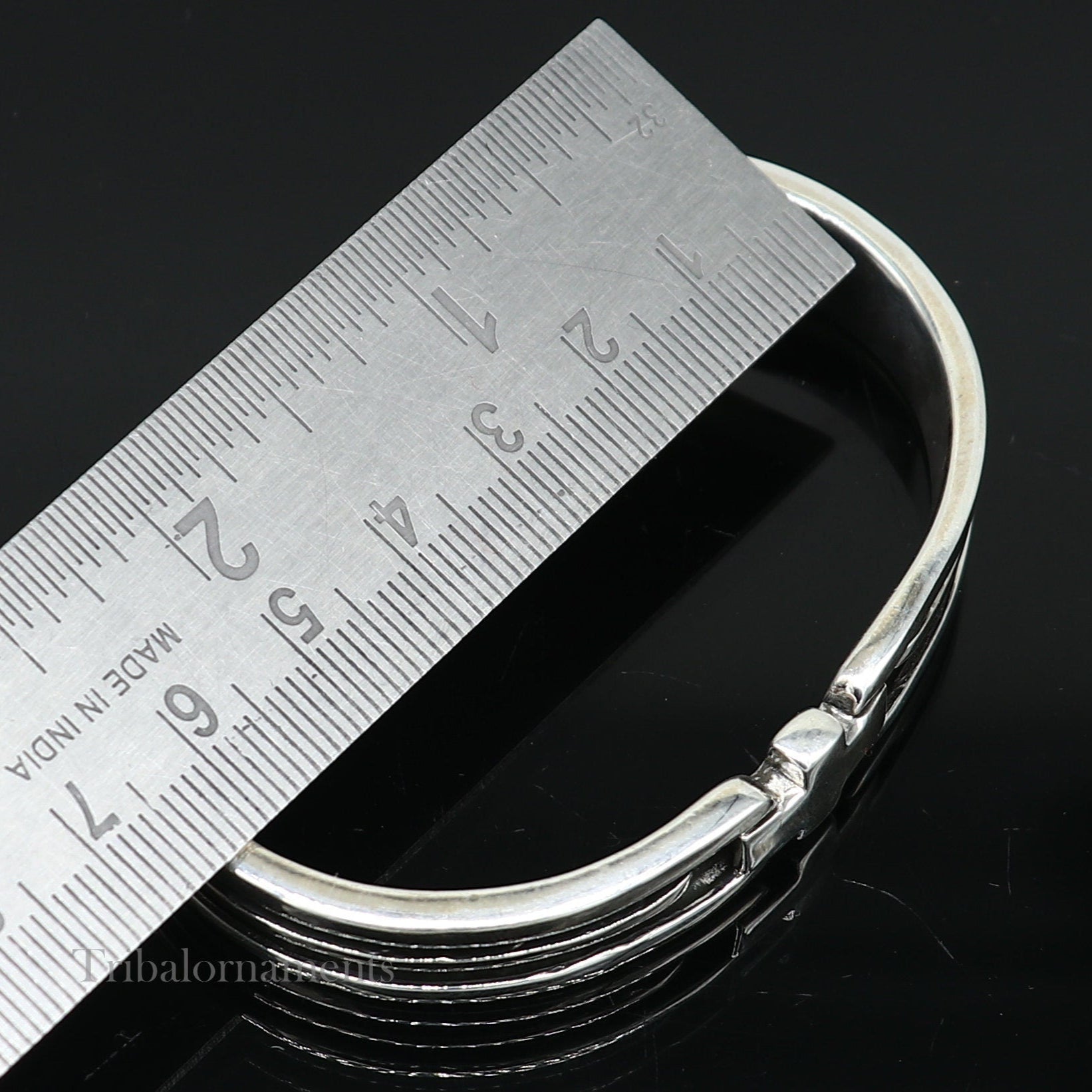 925 sterling silver handmade open face cuff bangle bracelet gifting solid adjustable jewelry, best gift cuff bracelet from india nsk376 - TRIBAL ORNAMENTS