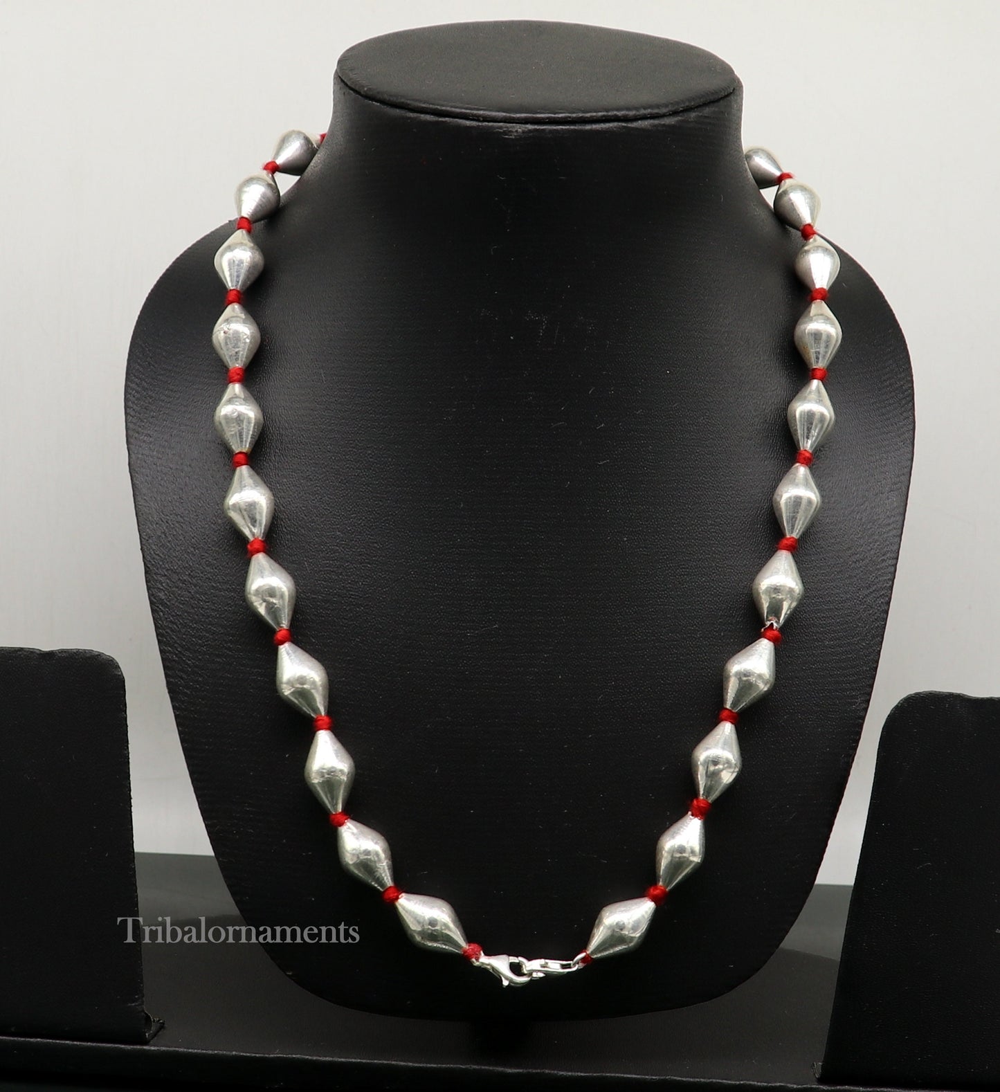 925 sterling silver handmade oval shape beaded adjustable string for pendant or Mangalsutra, best customized ethnic jewelry ideas  set268 - TRIBAL ORNAMENTS