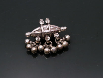 925 sterling silver handmade pendant locket vintage amulet design amulet pendant with gorgeous hanging bells tribal ethnic jewelry nsp302 - TRIBAL ORNAMENTS