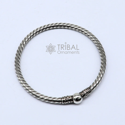 925 sterling silver handmade plain design cultural trendy kada bracelet for men's and girl's, best delicate Light weight jewelry nsk661 - TRIBAL ORNAMENTS