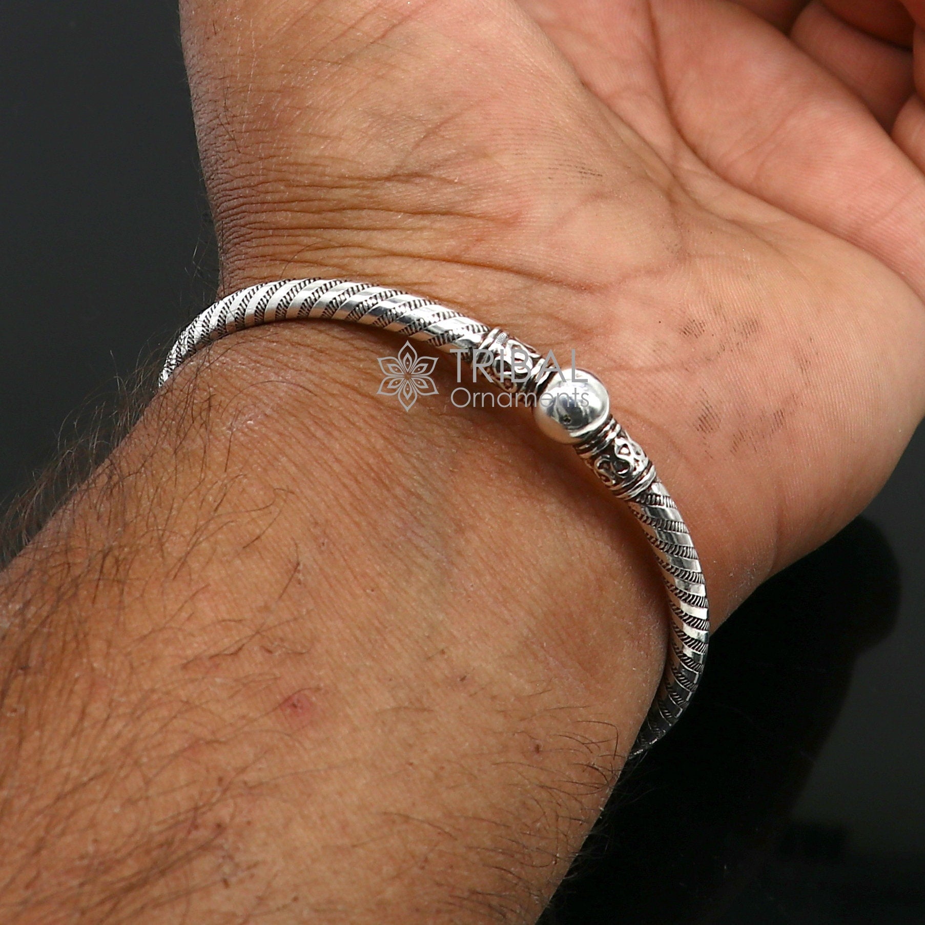 925 sterling silver handmade plain design cultural trendy kada bracelet for men's and girl's, best delicate Light weight jewelry nsk661 - TRIBAL ORNAMENTS