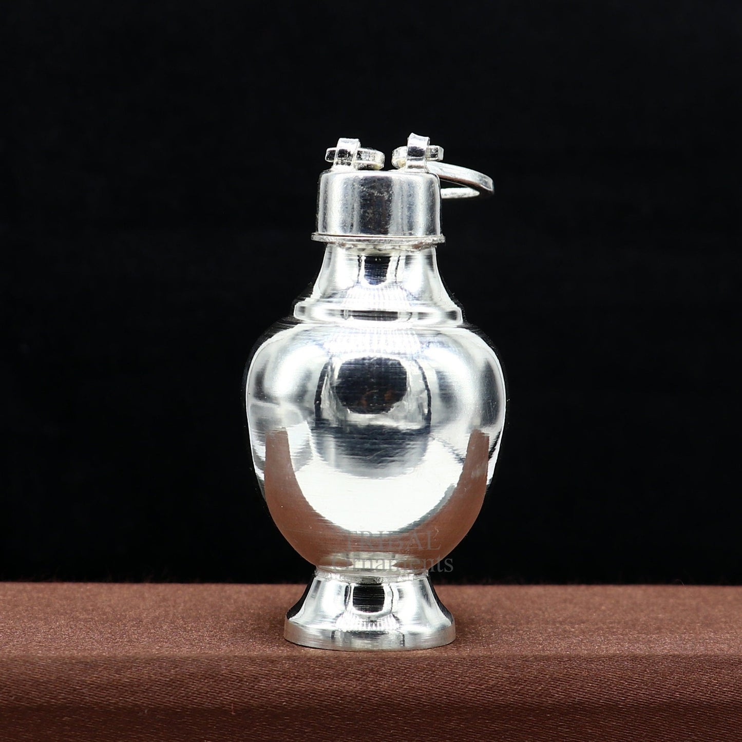 925 sterling silver handmade plain design holy divine Gangjali, Silver Gangajal pot, best silver water pot kalash puja utensils  su715 - TRIBAL ORNAMENTS