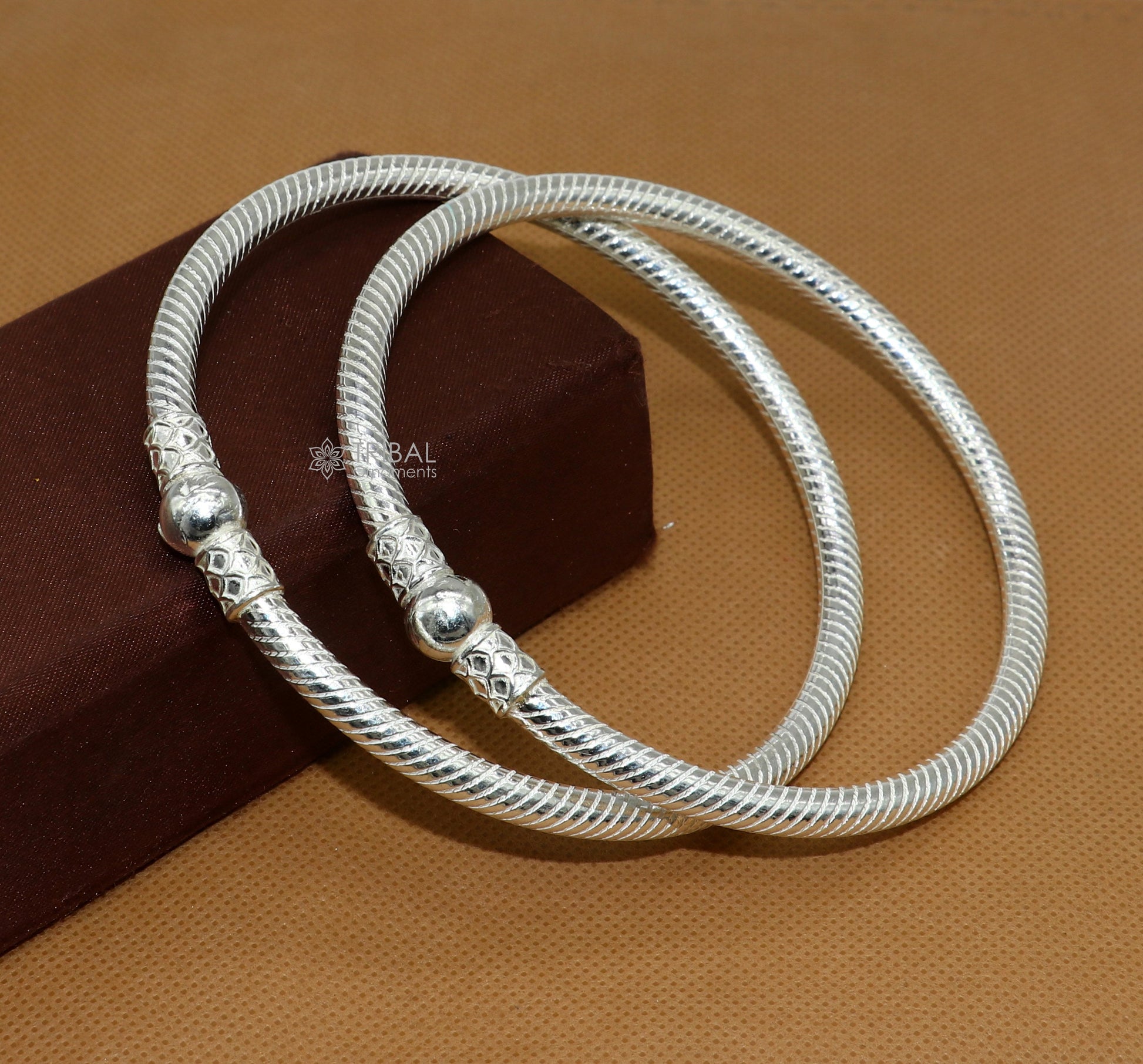 925 Sterling silver Handmade plain design indian traditional women's customized foot kada ankle kada bracelet tribal jewelry nsfk112 - TRIBAL ORNAMENTS