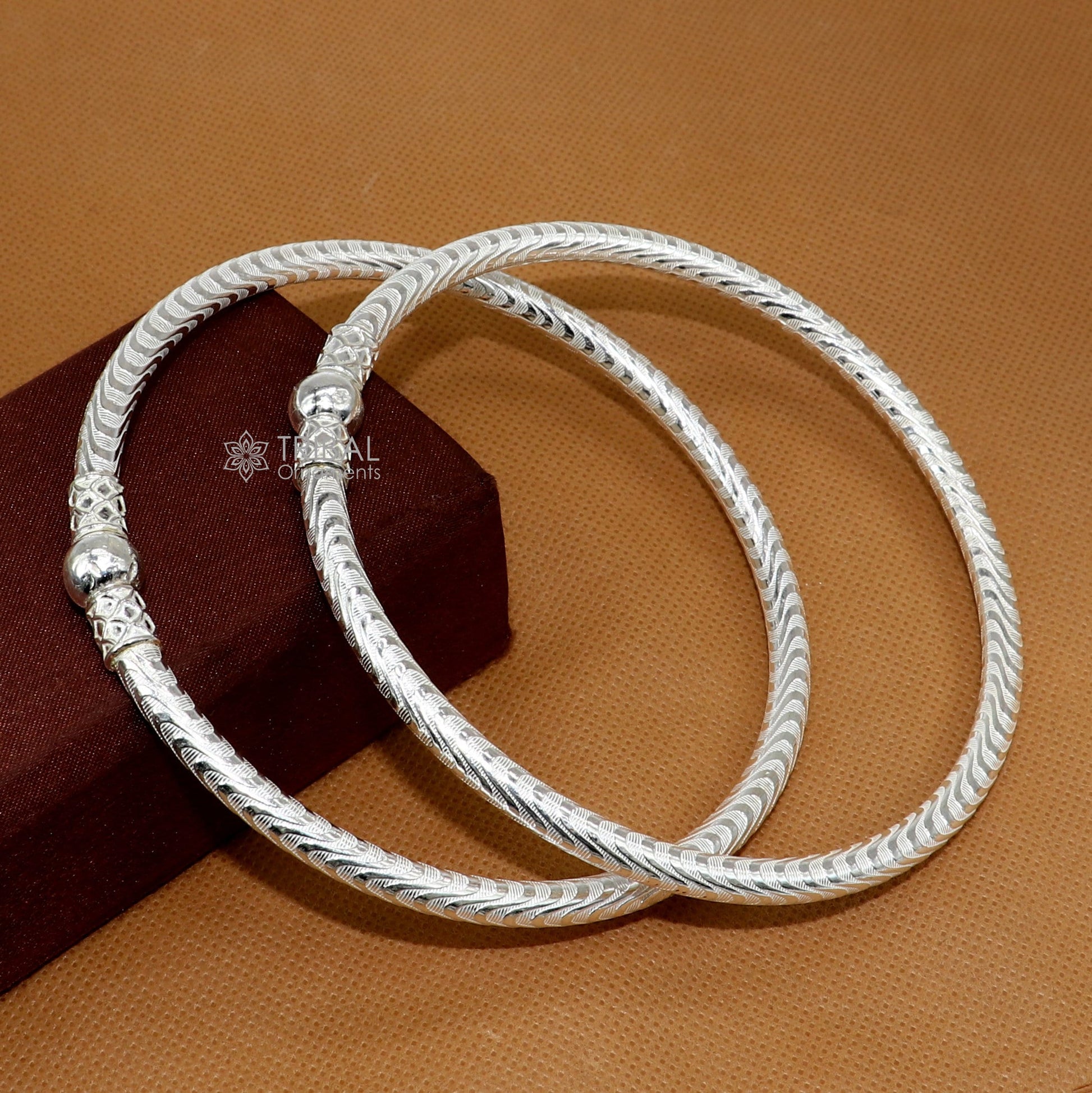 925 Sterling silver Handmade plain design indian traditional women's customized foot kada ankle kada bracelet tribal jewelry nsfk113 - TRIBAL ORNAMENTS