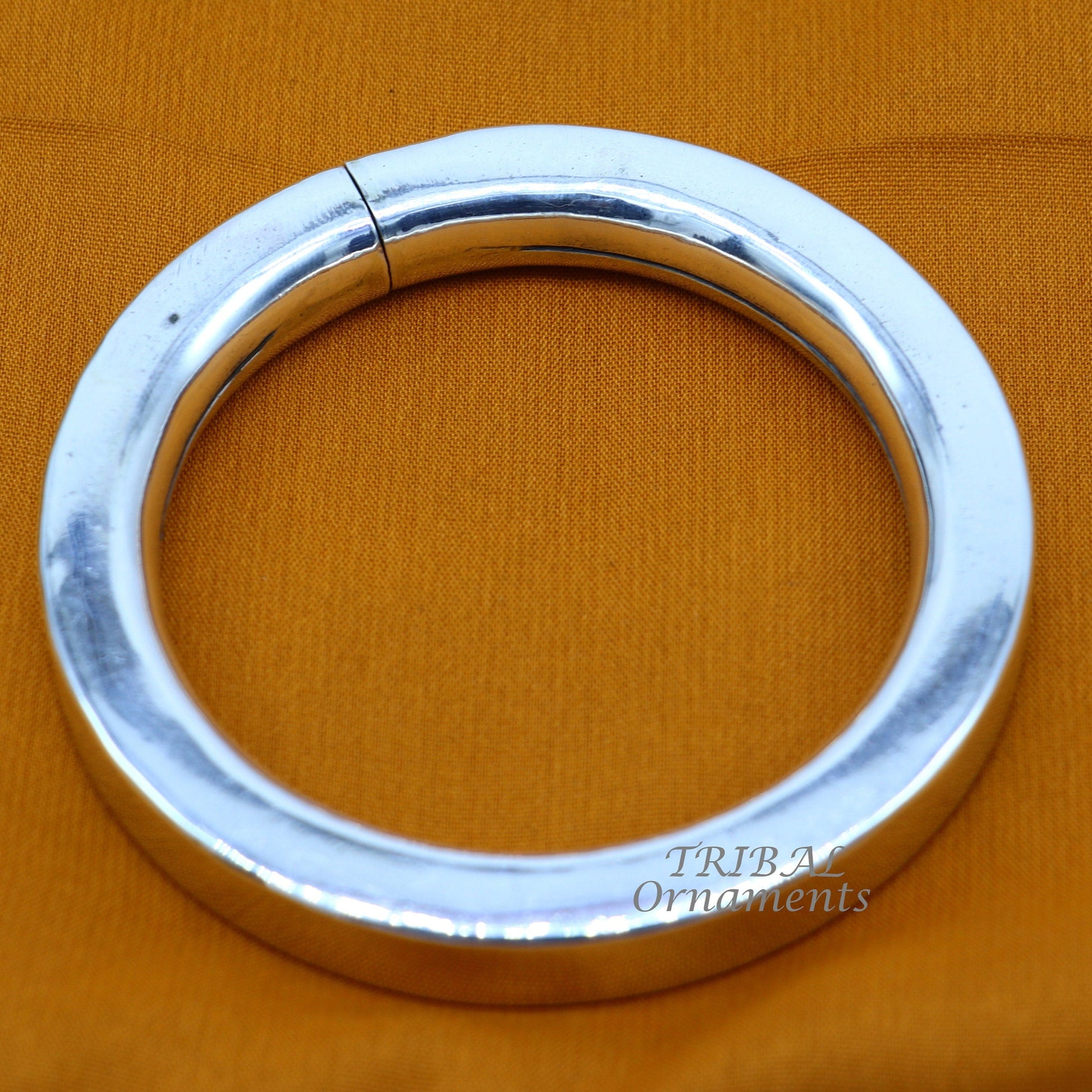 925 sterling silver handmade plain shine bright bangle bracelet kada excellent personalized gifting custom made unisex jewelry nsk573 - TRIBAL ORNAMENTS
