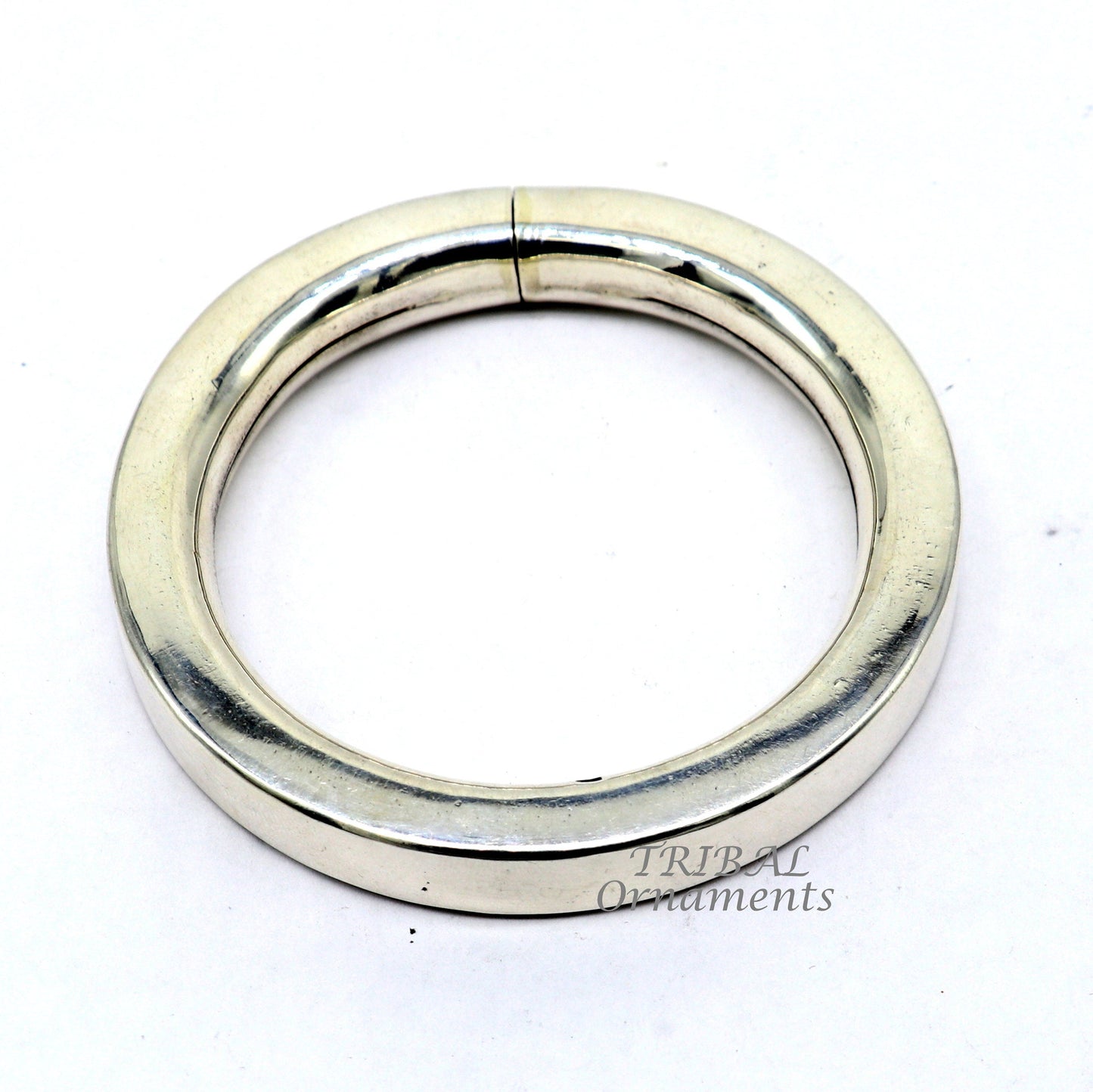 925 sterling silver handmade plain shine bright bangle bracelet kada excellent personalized gifting custom made unisex jewelry nsk573 - TRIBAL ORNAMENTS