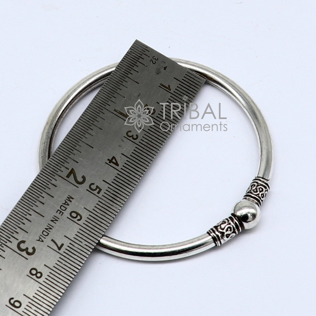 925 sterling silver handmade plain shiny design cultural trendy kada bracelet for both men's and girl's, best delicate wrist jewelry nsk660 - TRIBAL ORNAMENTS