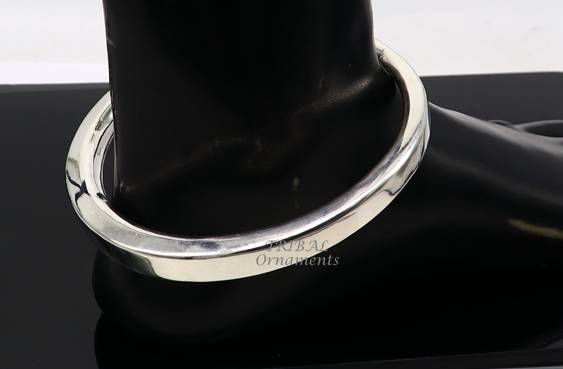 925 sterling silver handmade plain shiny design gorgeous customized foot bracelet ankle kada excellent belly dance jewelry for unisex nsfk66 - TRIBAL ORNAMENTS