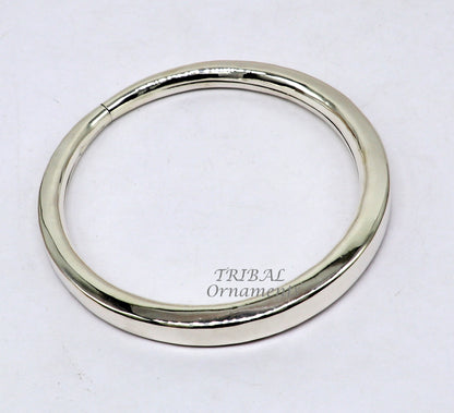 925 sterling silver handmade foot bracelet with shiny design, unisex ankle kada, perfect for belly dance jewelry by TRIBAL ORNAMENTS
