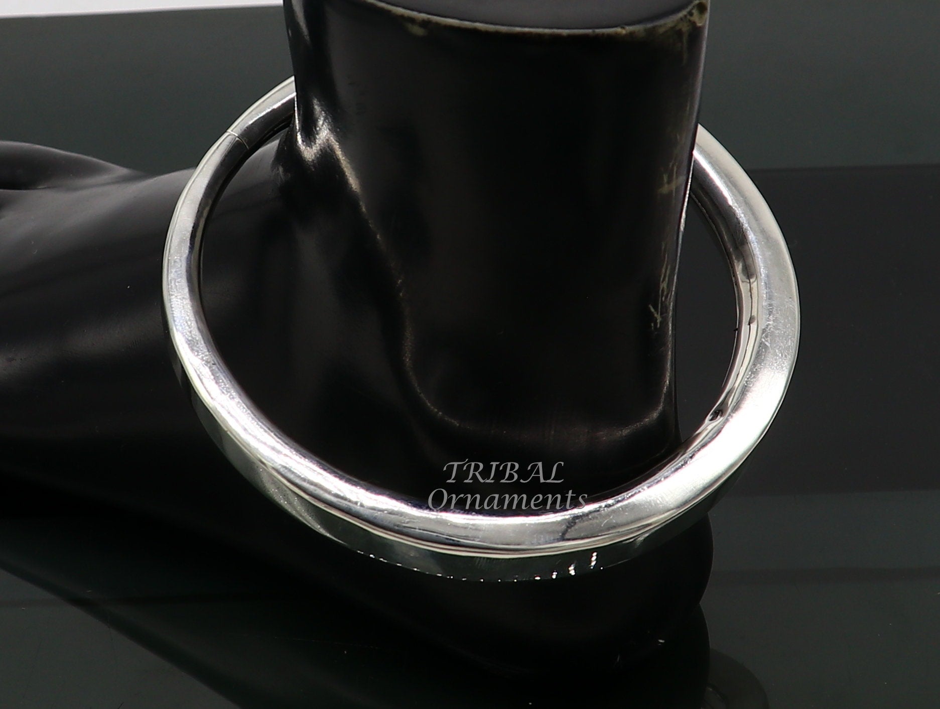 925 sterling silver handmade plain shiny design gorgeous customized foot bracelet ankle kada excellent belly dance jewelry for unisex nsfk66 - TRIBAL ORNAMENTS