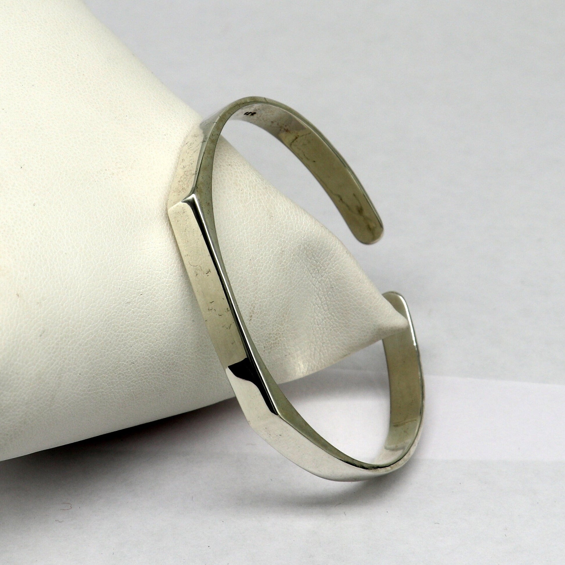 925 sterling silver handmade plain shiny design stunning bangle cuff bracelet Adjustable daily use tribal style jewelry unisex gift cuff71 - TRIBAL ORNAMENTS