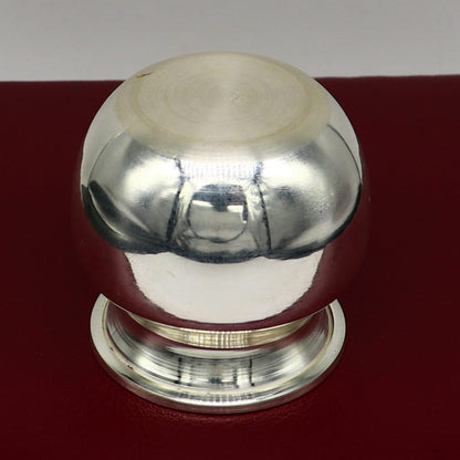925 sterling silver handmade plain small Kalash or pot, unique worshipping silver puja article, water or milk shiva kalash pot india sv203 - TRIBAL ORNAMENTS