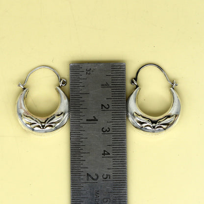 925 sterling silver handmade pretty attractive hoops stud earring bali, excellent customized stylish belly dance personalized gift ske7 - TRIBAL ORNAMENTS