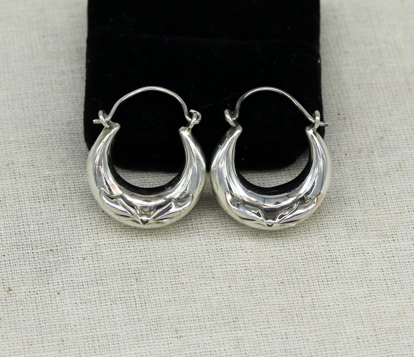 925 sterling silver handmade pretty attractive hoops stud earring bali, excellent customized stylish belly dance personalized gift ske7 - TRIBAL ORNAMENTS