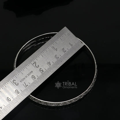 925 sterling silver Punjabis shikha kada bracelet by TRIBAL ORNAMENTS, handmade silver men's and women's designer bracelet.