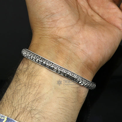 Sterling silver Punjabis Shikha men's and women's kada bracelet by Tribal Ornaments, handmade, designer, delicate jewelry piece