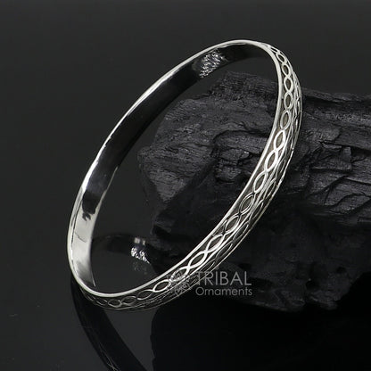 925 sterling silver Punjabis shikha kada bracelet by TRIBAL ORNAMENTS, handmade designer men's and women's bracelet with intricate detailing.
