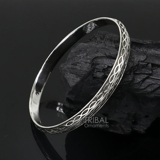 925 sterling silver handmade Punjabis shikha men's women's kada bracelet, amazing designer kada fashion delicate kada  nsk694 - TRIBAL ORNAMENTS