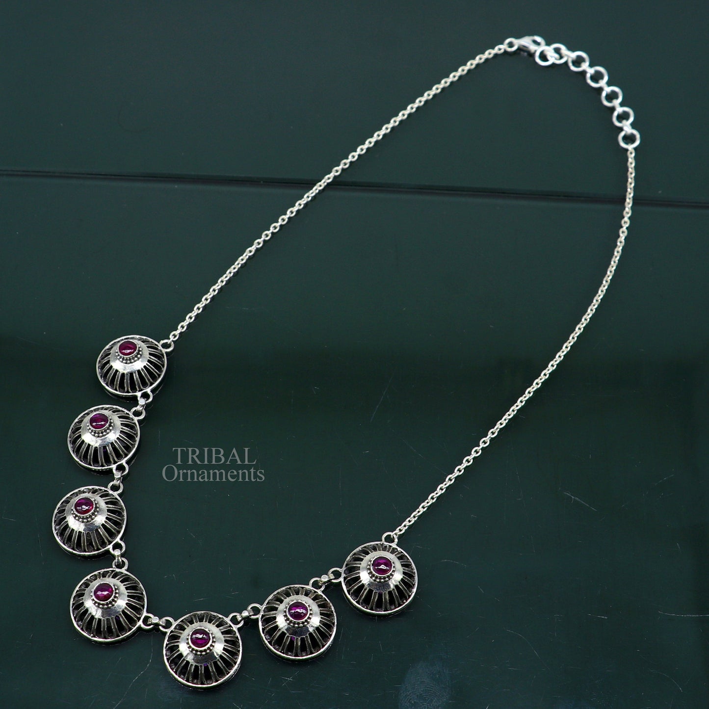 925 sterling silver handmade Rajasthan traditional stylish fit neck luxury necklace choker, best belly dance necklace set336 - TRIBAL ORNAMENTS