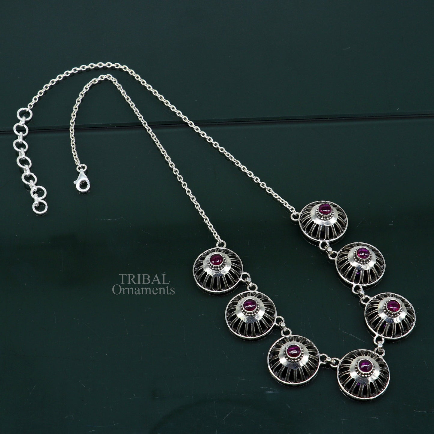 925 sterling silver handmade Rajasthan traditional stylish fit neck luxury necklace choker, best belly dance necklace set336 - TRIBAL ORNAMENTS