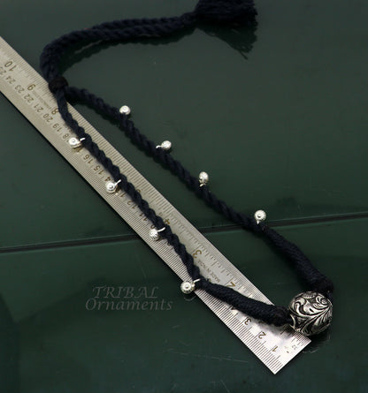925 sterling silver Rajasthani traditional choker necklace by TRIBAL ORNAMENTS, featuring intricate craftsmanship and belly dance-inspired design.