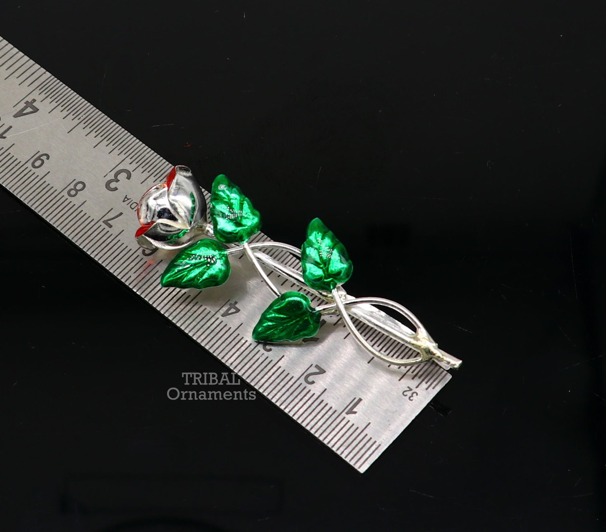 925 sterling silver handmade rose flower men's brooch for shirt or blazer, ideal for wedding or party jewelry by TRIBAL ORNAMENTS