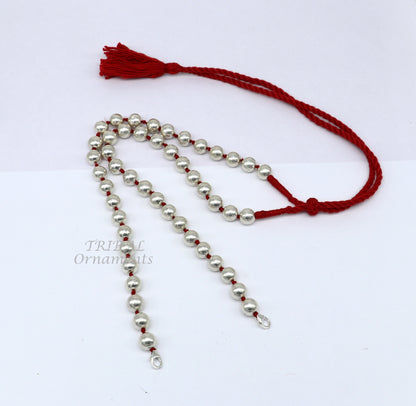 925 sterling silver handmade round shape beaded adjustable string for pendant or Mangalsutra, best customized ethnic jewelry ideas  set561 - TRIBAL ORNAMENTS