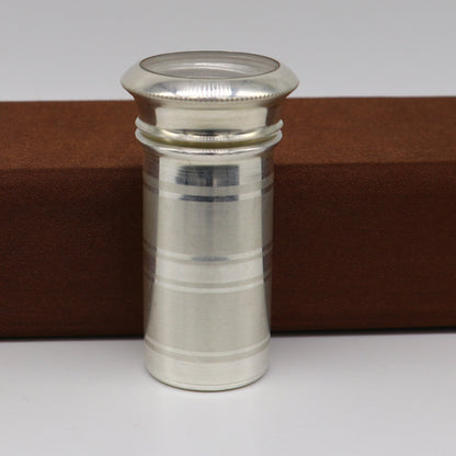 999 fine solid silver handmade small pill box, Tobacco box, storage box silver utensils, silver box, personal box men's accessories su151 - TRIBAL ORNAMENTS