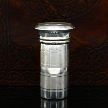 999 fine solid silver handmade small pill box, Tobacco box, storage box silver utensils, silver box, personal box men's accessories su731 - TRIBAL ORNAMENTS