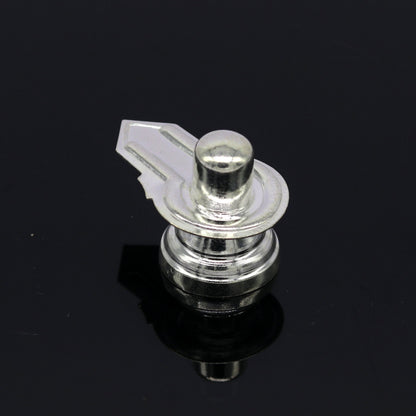 Handmade small 925 sterling silver Shiva Linga for puja, home temple decor, and religious accessories by Tribal Ornaments.