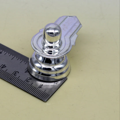 Small handmade 925 sterling silver Shiva Linga for puja, home temple decor, and spiritual accessories from Tribal Ornaments.