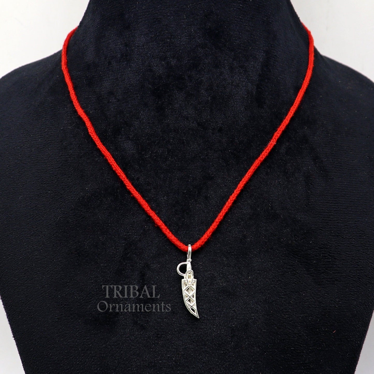 925 sterling silver handmade small tiny sword talwat kirpan knife pendant to protect you and kids from negative energy  nsp568 - TRIBAL ORNAMENTS