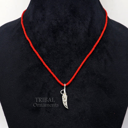 925 sterling silver kirpan pendant by Tribal Ornaments, small handmade sword talwat for protection against negative energy.