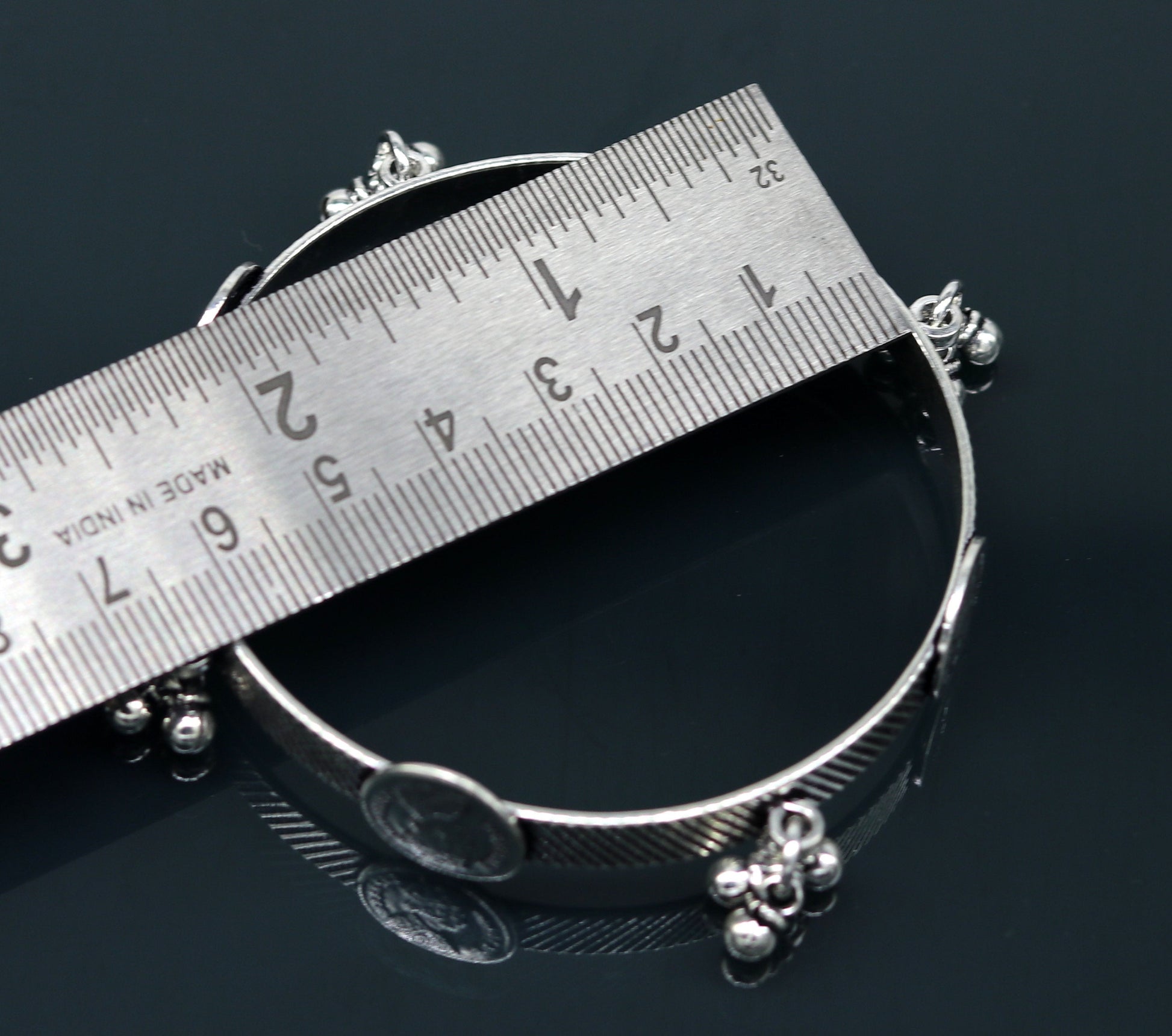 925 sterling silver handmade stunning Victoria empress coin design Bangles bracelet kada, best brides tribal belly jewelry nba155 - TRIBAL ORNAMENTS