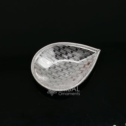 925 Sterling Silver handmade tilak bowl, sindur bowl, kesar chandan, saffron sandal bowl, puja Deepak utensils temple artilce su1055 - TRIBAL ORNAMENTS