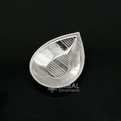 925 Sterling Silver handmade tilak bowl, sindur bowl, kesar chandan, saffron sandal bowl, puja Deepak utensils temple artilce su1056 - TRIBAL ORNAMENTS