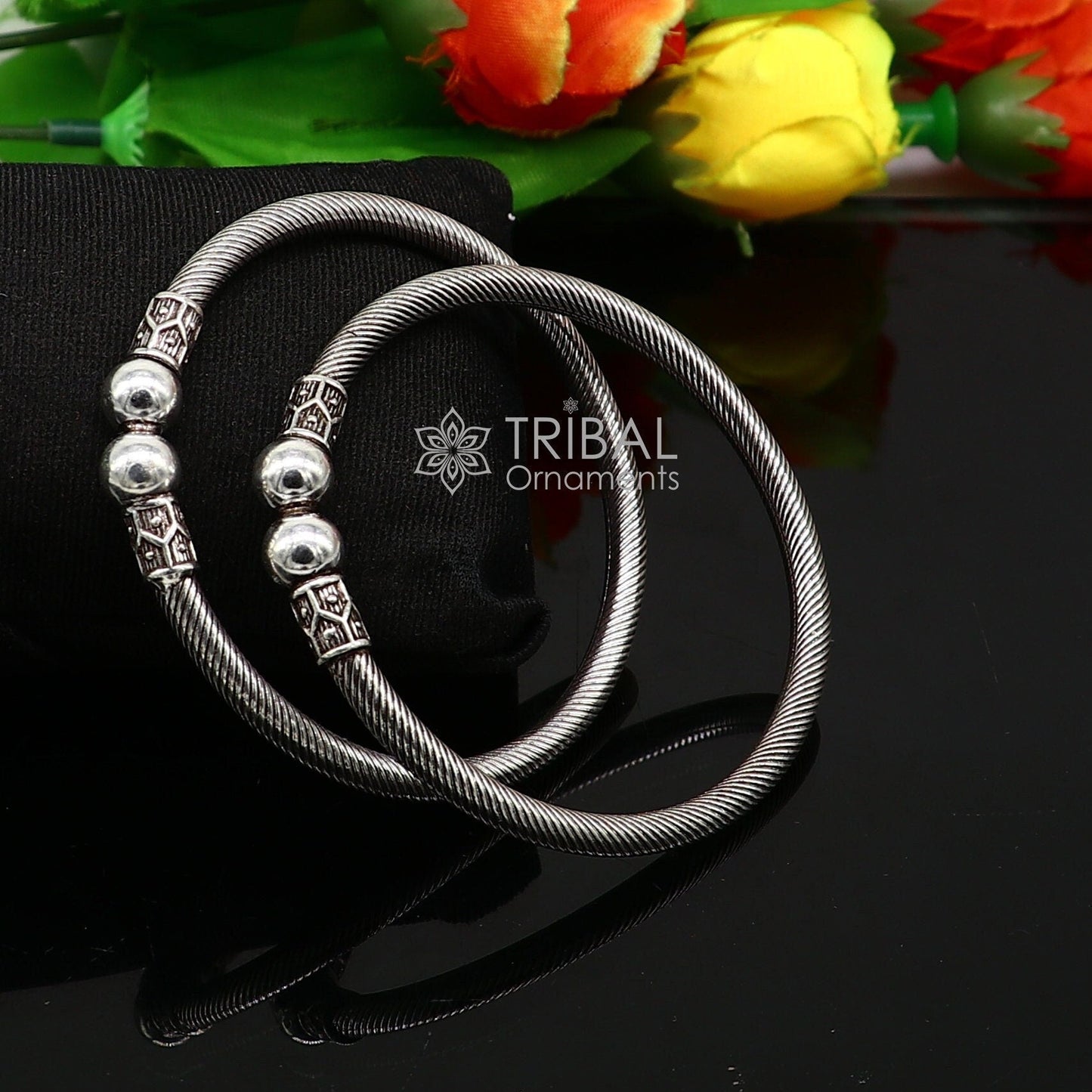 925 sterling silver handmade unique cultural design trendy kada bracelet for men's and girl's, best delicate Light weight jewelry nsk667 - TRIBAL ORNAMENTS