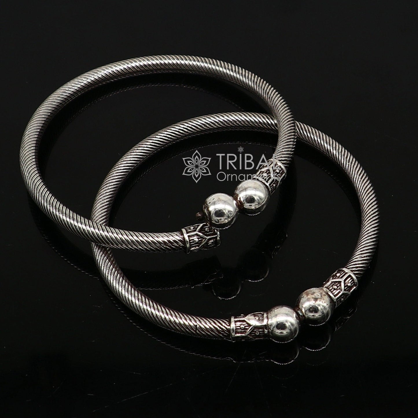 925 sterling silver handmade unique cultural design trendy kada bracelet for men's and girl's, best delicate Light weight jewelry nsk667 - TRIBAL ORNAMENTS