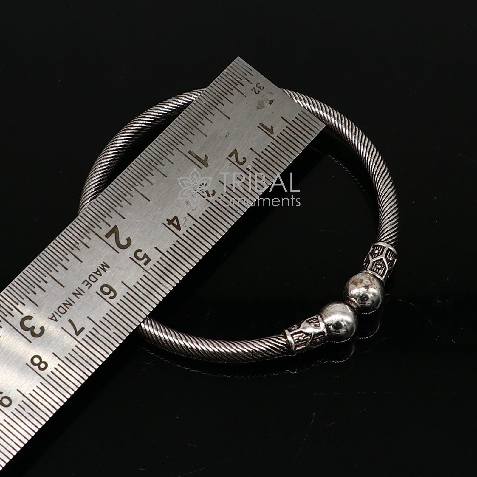 925 sterling silver handmade unique cultural design trendy kada bracelet for men's and girl's, best delicate Light weight jewelry nsk667 - TRIBAL ORNAMENTS