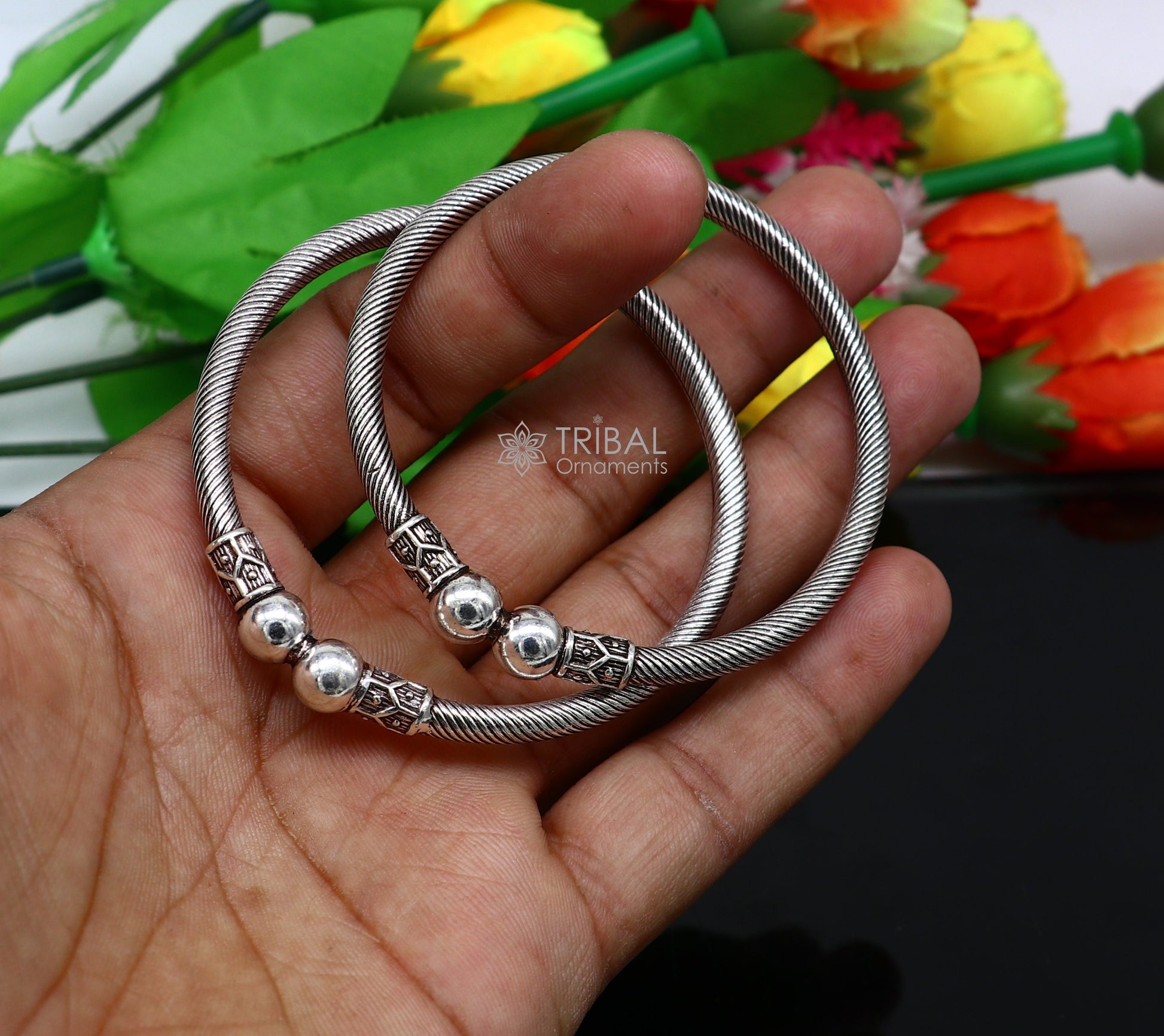 925 sterling silver handmade unique cultural design trendy kada bracelet for men's and girl's, best delicate Light weight jewelry nsk667 - TRIBAL ORNAMENTS