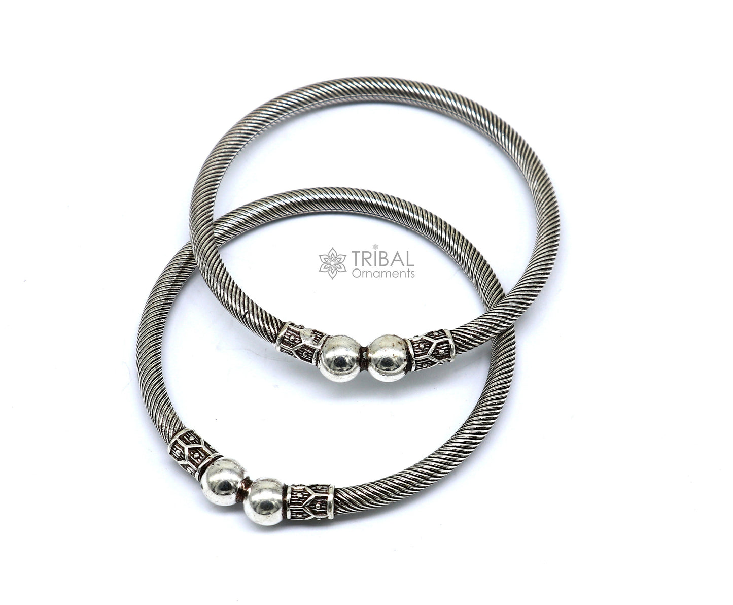 925 sterling silver handmade unique cultural design trendy kada bracelet for men's and girl's, best delicate Light weight jewelry nsk667 - TRIBAL ORNAMENTS