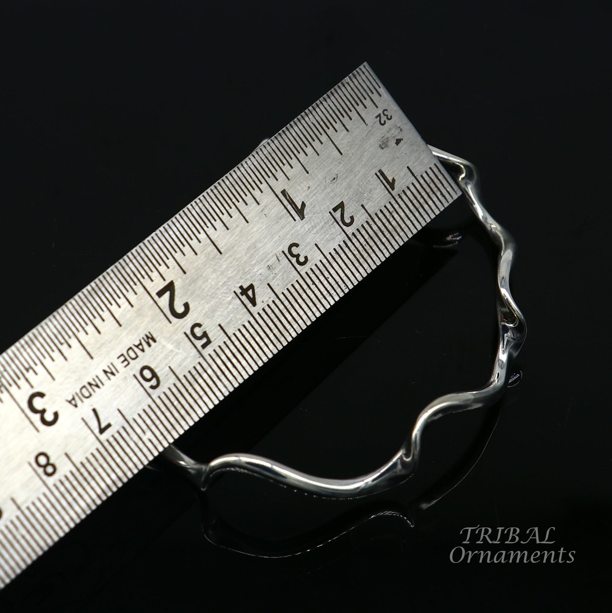 925 sterling silver handmade unique design fabulous open face adjustable bangle cuff bracelet kada, excellent gifting jewelry cuff118 - TRIBAL ORNAMENTS
