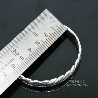 925 sterling silver handmade unique design fabulous open face adjustable bangle cuff bracelet kada, excellent gifting jewelry her cuff116 - TRIBAL ORNAMENTS