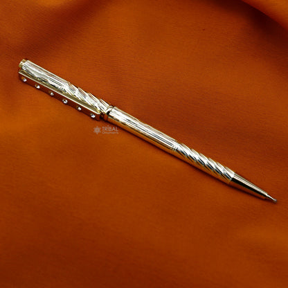 925 Sterling silver handmade unique luxury writing ball pen, best silver gifting article from india art756 - TRIBAL ORNAMENTS