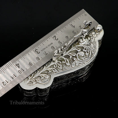 925 sterling silver handmade unique peacock design luxury trinket box, brides gift, casket box, silver article, silver utensils stb231 - TRIBAL ORNAMENTS