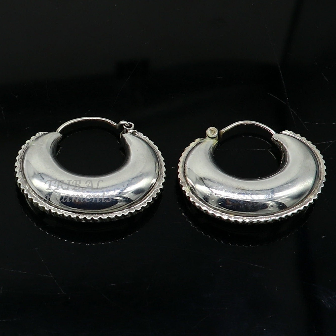 925 sterling silver handmade unique traditional cultural ethnic hoops earring bali for men's or girl's best dancing jewelry s1121 - TRIBAL ORNAMENTS