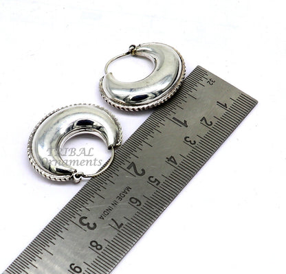 925 sterling silver handmade unique traditional cultural ethnic hoops earring bali for men's or girl's best dancing jewelry s1121 - TRIBAL ORNAMENTS