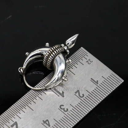 925 sterling silver handmade unique traditional cultural ethnic hoops earring bali for men's or girl's best dancing jewelry s1123 - TRIBAL ORNAMENTS